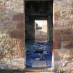 Historic Building Survey photograph, Direction facing NW, Building D, Door in south elevation, Goshen Farm 