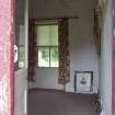 View of session house interior from entrance doorway