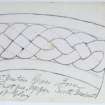Sketch of interlace decoration on E face of ring of cross-head of St Martin's Cross, Iona.