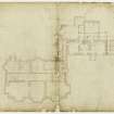 Drawing showing plan of principal floor, Spottiswoode House.