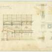 Drawing of St Peter's Church, Thurso, showing part of longitudinal section and details of pillars.