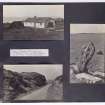Violet Banks Photograph Album - Islay - Page 4 - Lower Killeyen (Cill Eathain); Sculptured Stone at Cill Chomain; On the road to Kilchairan Bay