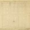 Drawing showing plan of drawing room ceiling, Whittingehame House.