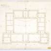 Drawing of stables, Gilmerton House, showing plan of foundations.