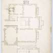 Drawing of Gosford House showing plan of principal floor with alterations and additions.