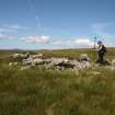 Georgina Brown surveying the gathering fold by GPS