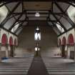 Interior looking West view of Nave towards Narthex.