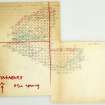 Drawing showing geophysics colour survey results for Kingsbury Cottage for Old Windsor, Kingsbury, Berkshire, England.