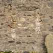 Gardenstown, St John's Church. Detail of blocked doorway at E end of S wall. 