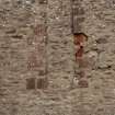 Gardenstown, St John's Church. Detail of blocked window opening, S wall.