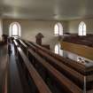 First floor.  View of gallery looking towards pulpit gtom south west.