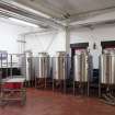 Interior. Racking and Conditioning area. Pilot Brewery for small batch beer recipe testing.