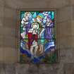 South Aisle middle window Stained glass by Roland Mitton. 2000