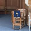 Chancel detail of minister's chair