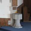 Chancel detail of font