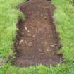 Trial Pit photograph, Film 1, TP 2, Post-excavation shot of trench, Taken from W, Taken from, Amlaird