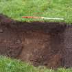 Trial Pit photograph, Film 1, TP 3, North east facing section of trench, Taken from NE, Amlaird