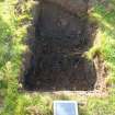 Trial Pit photograph, Film 1, TP 4, Post-excavation shot of trench, Taken from NW, Amlaird