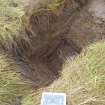 Trial Pit photograph, Film 1, E.R. TP 2, Post-excavation shot of trial pit, Taken from, Amlaird