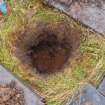 Trial Pit photograph, Film 3, BH 01, Drumboy Hill, Post-excavation shot of borehole