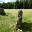 Digital photograph of panel to west, from Scotland's Rock Art project, Kinnell Park Stone Circle, Killin, Stone 3, Stirling

