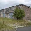 View of WW2 brick and steel framed explosives magazine R70 (now demolished)