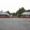 View from the north of the original WW1 factory main gate and security offices