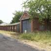 View from west of WW1 gate house and post-war fire station 