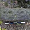 Digital photograph of perpendicular to carved surface(s), from Scotland's Rock Art project, Evanton Garden 3, Highland