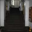 Standing Building Survey photograph, Main staircase to first floor, India Buildings, Victoria Street, Edinburgh