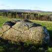Digital photograph of panel to west, from Scotland's Rock Art project, Avochie, Aberdeenshire