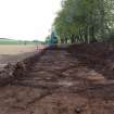 Watching Brief photograph, Film 1,  General view of topsoil stripping, Meikle Fiddes to Foggy Moss area, Fiddes Electricity Cable Route, Stonehaven