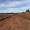 Watching Brief photograph, Film 1,  General view of topsoil stripping, Meikle Fiddes to Foggy Moss area, Fiddes Electricity Cable Route, Stonehaven