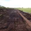 Watching Brief photograph, Film 1, Stripped area parallel to the Forthie Water, Taken from N, Meikle Fiddes to Foggy Moss area, Fiddes Electricity Cable Route, Stonehaven