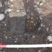 Excavation photograph, TP70 gravel feature 70/1 half-sectioned, Nethermills, Crathes, Aberdeenshire