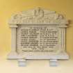 Burntisland Parish Church.  Ground floor.  Detail of war memorial. 