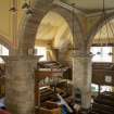 Burntisland Parish Church.  First floor.  View of church interior from gallery. 