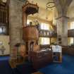 Burntisland Parish Church.  Ground floor.  View of pulpit. 