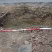 Evaluation photograph, W facing section post-excavation, Grieve's House, Aden Country Park, Mintlaw, Peterhead