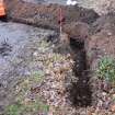 Watching Brief photograph, Trench under road to existing pole, Knock Hill House, Glenbervie, Aberdeenshire