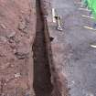 Watching Brief photograph, Trench under road, Knock Hill House, Glenbervie, Aberdeenshire