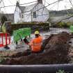 Watching Brief photograph, Trench with Knock Hill House, Knock Hill House, Glenbervie, Aberdeenshire