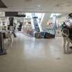 Ocean Terminal shopping centre.  First floor.  View of art instillation in former Debenhams department store.