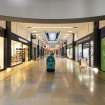 Ocean Terminal shopping centre.  Ground floor.  View of shopping centre looking south..