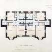 Glasgow, 4-6 Prince Albert Road. Plan of basement floor.