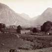 Page 35/2  'Glencoe - looking up', cottage, farm buildings and Achnacon in the distance.
Photograph Album 109  GM Simpson of Australia's Album