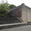 Kildrum Parish Church.  View from south showing access steps and Church Hall.