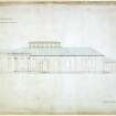 Edinburgh Academy.
Elevation of East and West fronts.
Titled: 'New High School. No.6'  '131 George Street July 4th 1823'
