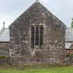 Careston Parish Church.  View of north gable end, from north.