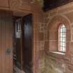 Careston Parish Church.  View of porch.